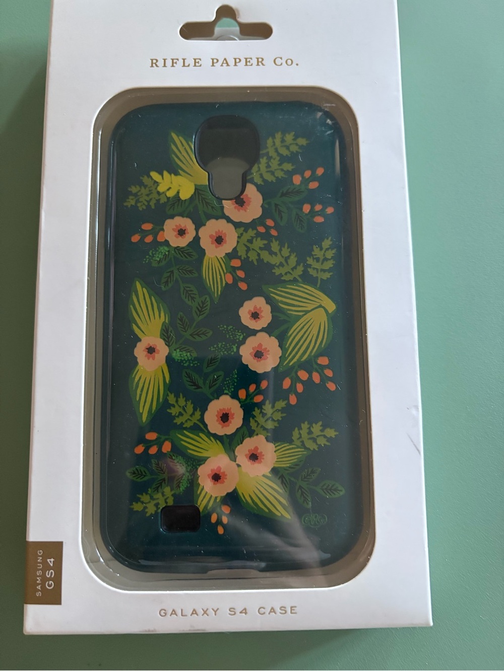 Rifle Paper Co. Green Floral Galaxy S4 Case with Pink Flowers - Picture 2 of 6